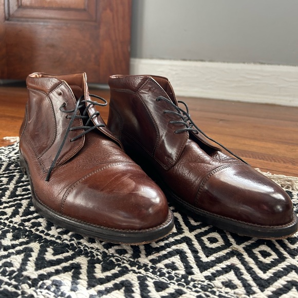 Johnston & Murphy Domani Mens Cap Toe Lace Up Short Boot size 9.5 - Picture 3 of 6